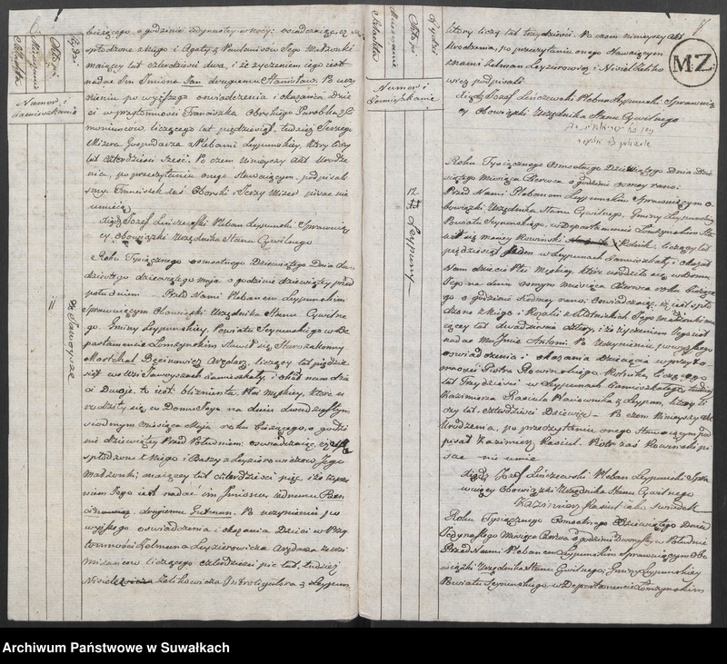 image.from.unit.number "Akta Urodzenia Gminy Leypuńskiej 1 Maja 1809 Roku."