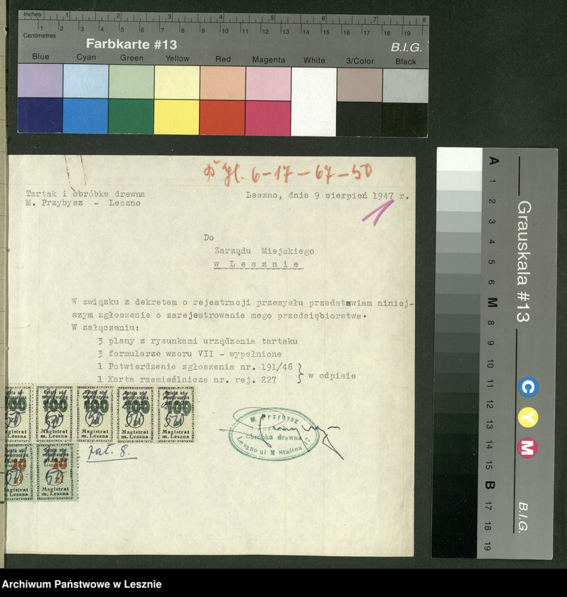 Obraz 3 z jednostki "[Tartak - Michał Przybysz - rejestracja]"