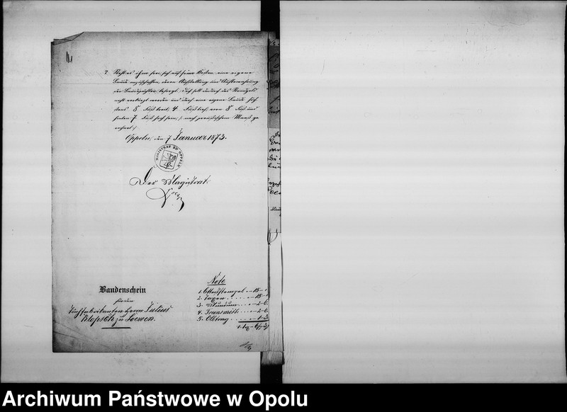 Obraz 18 z jednostki "Acta des Magistrats zu Oppeln betreffend die Regulirung der Jahrmarkt Bauden. Vol. I"