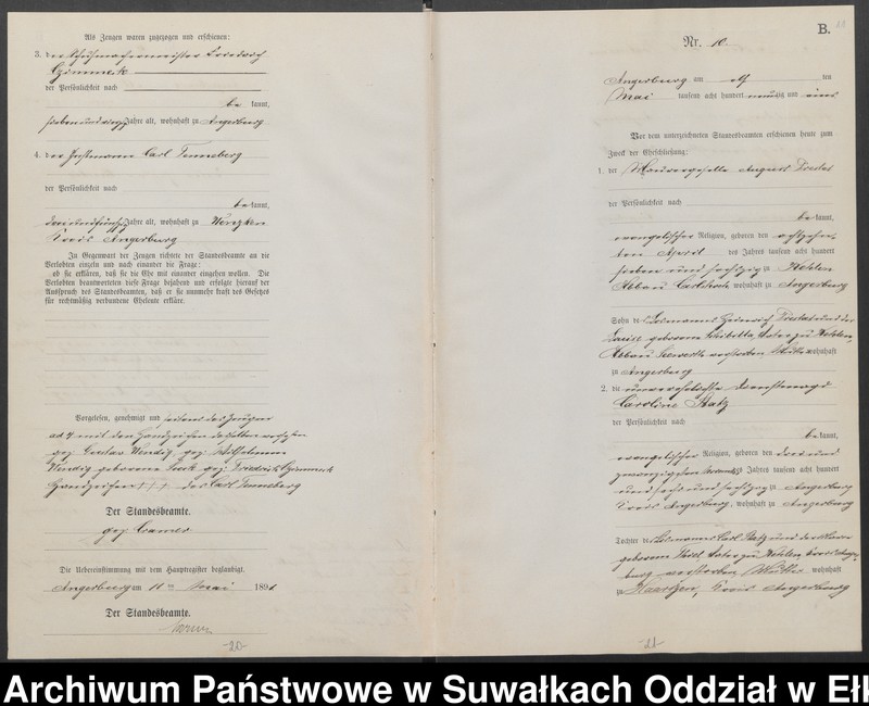 image.from.unit.number "Heiraths-Neben-Register des Preussischen Standes-Amtes Angerburg Kreis Angerburg"