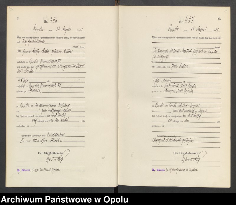 Obraz 19 z jednostki "[Rejestr zgonów] 1931 Tom II Nr 468-746"