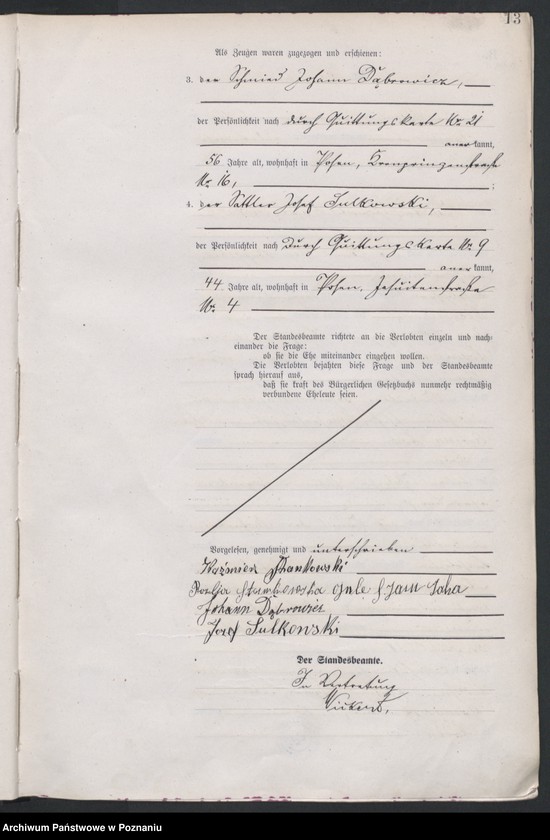 Obraz 14 z jednostki "Księga miejscowa małżeństw tom I [Rejestr główny małżeństw]"