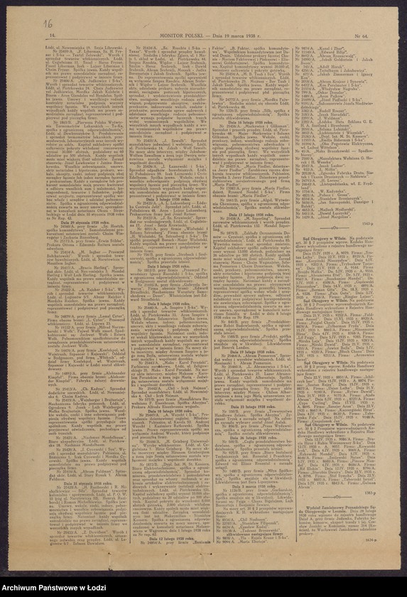 Obraz 18 z jednostki "Wolf Zilberstein, Lejb Zylbersztejn- wyrób i sprzedaż towarów półwełnianych i wełnianych"