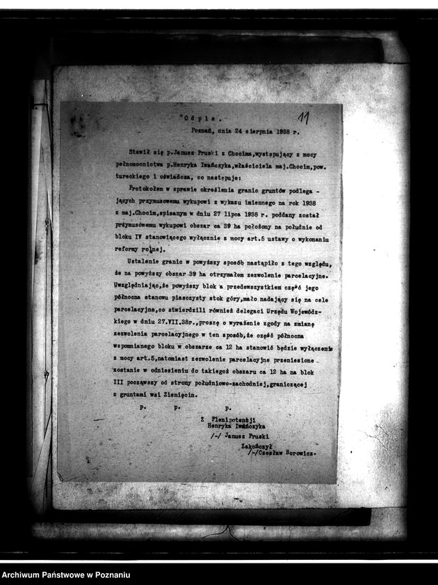 Obraz 15 z jednostki "Majątek Chocim powiatu tureckiego przymusowy wykup"