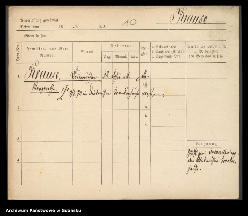 image.from.unit.number "Karty meldunkowe: Krause Magdalena - Krause Minna"