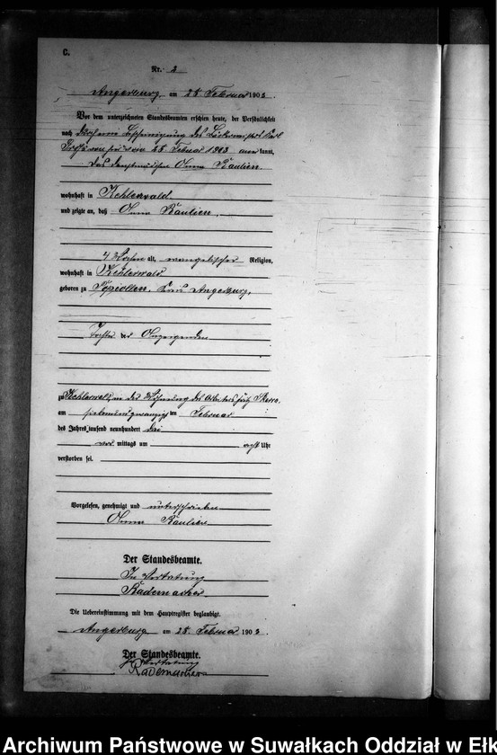 image.from.unit.number "Sterbe-Neben-Register des Preussischen Standes-Amtes Kehlen Kreis Angerburg"