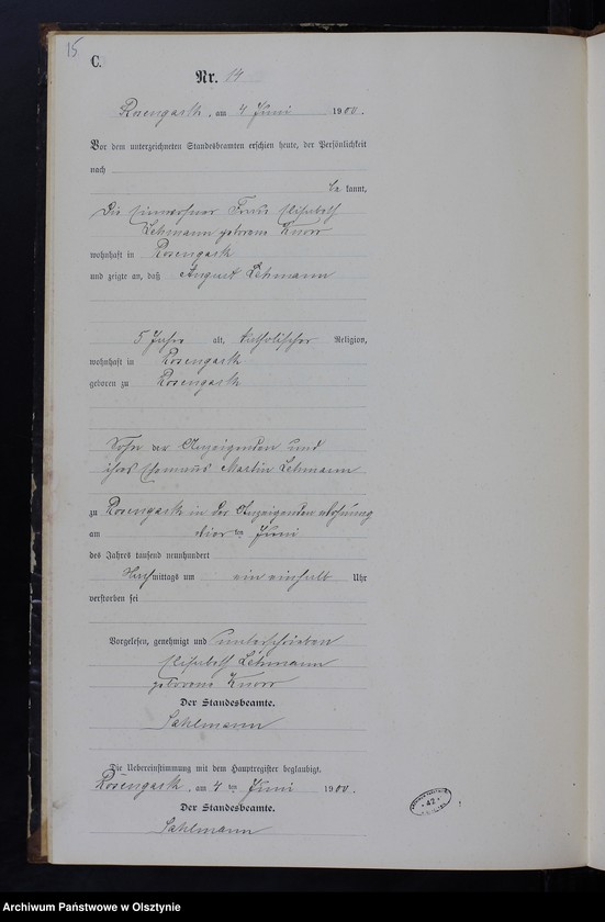 image.from.unit.number "Sterbe-Neben-Register Nr 1 - 43"