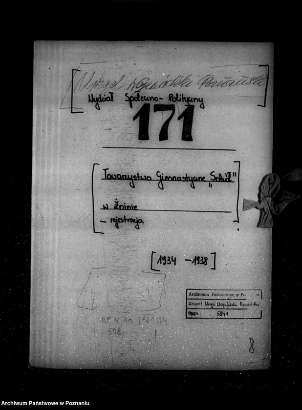 Obraz 4 z jednostki "/Towarzystwo Gimnastyczne „Sokół" w Żninie - rejestracja/"