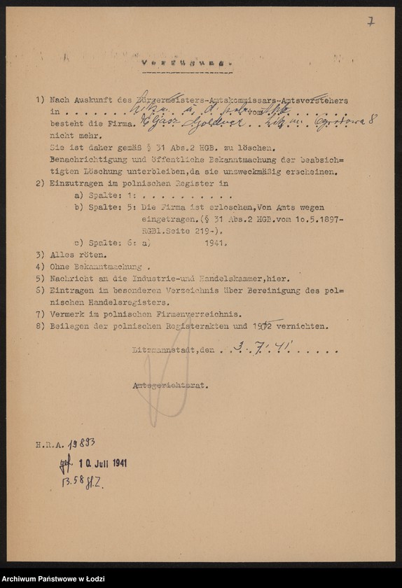 Obraz 9 z jednostki "Eljasz Goldner- drobna sprzedaż manufaktury bawełnianej"