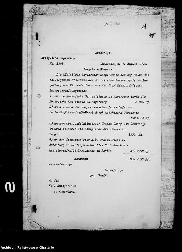 image.from.unit.number "/Schriftverkehr betr. die Zwangsverwaltung, Schuldenregulierung etc. der Steinortschen Güter Bd. III/"