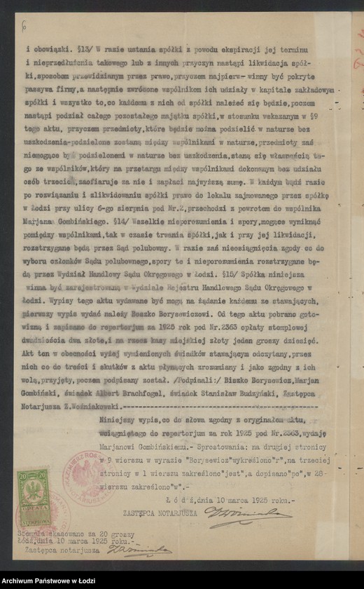 Obraz 8 z jednostki "Byszko Boryszewicz i S-ka- spółka komandytowa- handel hurtowy i detaliczny maszynami do szycia, rowerami i ich częściami"