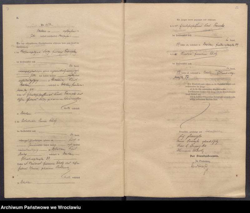 image.from.unit.number "Heiraths-Haupt-Register Breslau II 1913 Band 4"