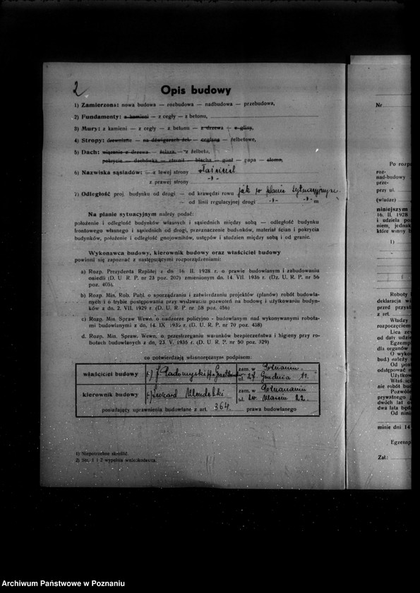 Obraz 6 z jednostki "/Zatwierdzenie budowy zakładu przemysłowego Rolniczej Spółki Olejarskiej Spółka z o. o. w Szamotułach/"