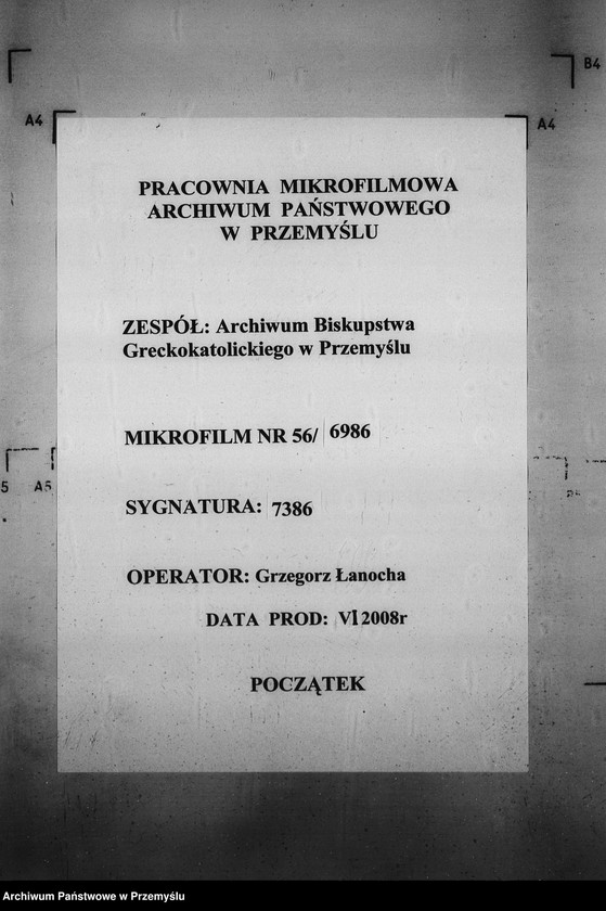 Obraz 1 z jednostki "[Kopie ksiąg metrykalnych parafii Mochnaczka Niżna z filią Mochnaczka Wyżna (dekanat Muszyna)]"
