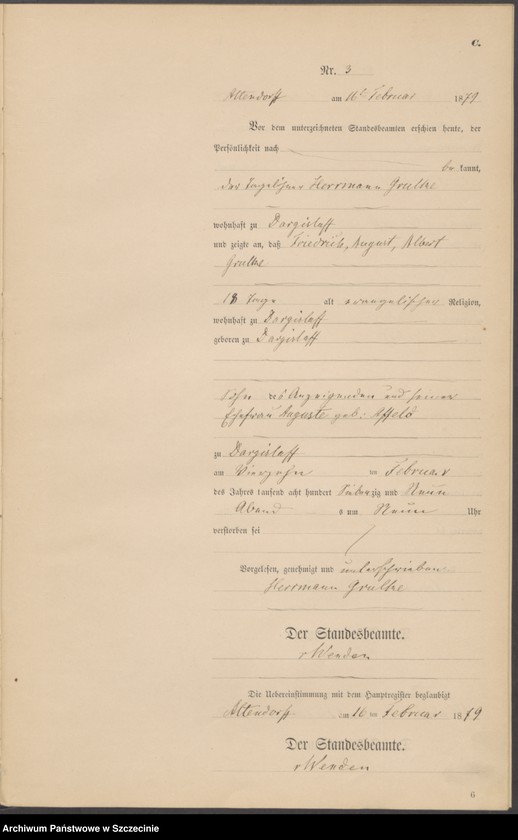 Obraz 6 z jednostki "Sterbe-Register (Neben-Register)"