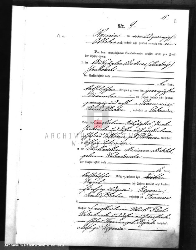Obraz 20 z jednostki "[Księga małżeństw]"