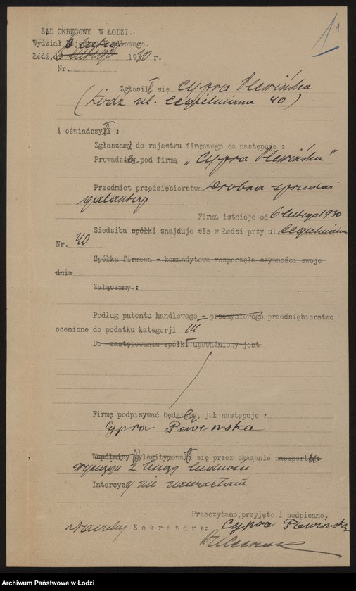 Obraz 3 z jednostki "Cypra Plewińska- drobna sprzedaż galanterii"