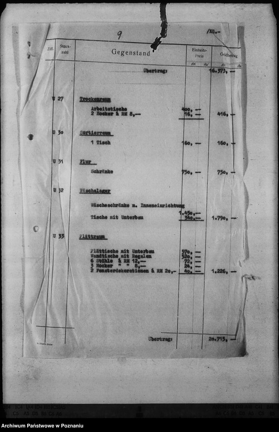 Obraz 13 z jednostki "Zamek w Poznaniu - Herstellungssumme der Innen- Ausstattung"