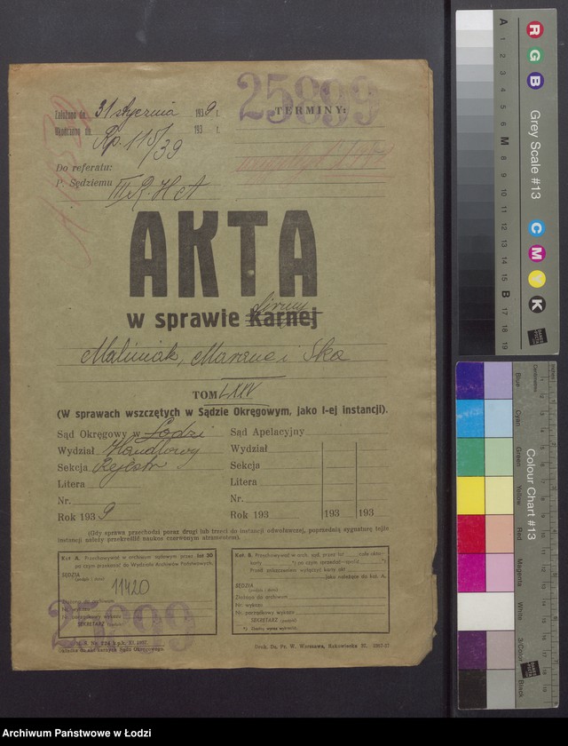 Obraz 2 z jednostki "Chil Abram Maliniak, Łazarz – Lajzer Maranc, Brajna Rozencwajg – pzremysł drzewny"