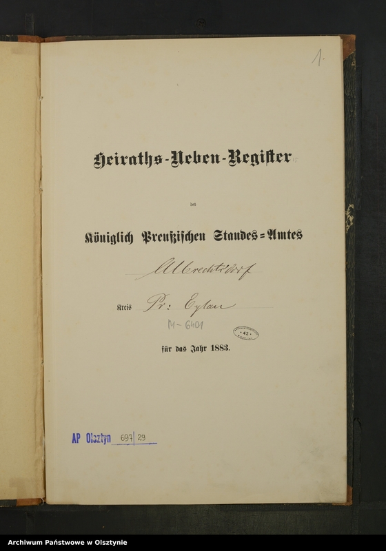 image.from.unit.number "Heiraths-Neben-Register Nr 1 - 14"