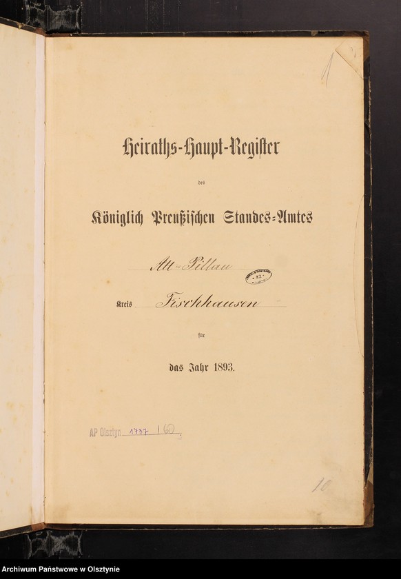 image.from.unit.number "Heiraths-Haupt-Register Nr 1 - 26"