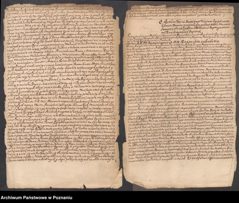 Obraz 7 z jednostki "Prothocollum nobilis officii consularis civitatis SR.Mtis Posnaniae."