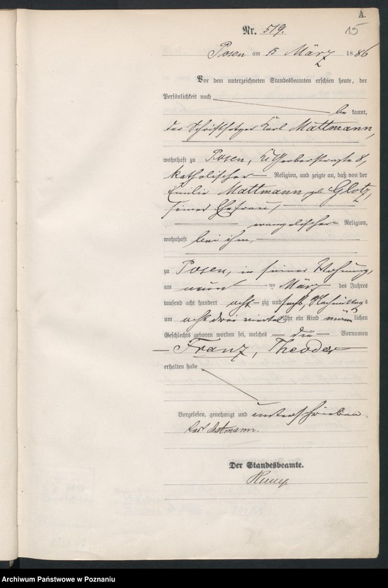 Obraz 18 z jednostki "Księga urodzeń t. II"