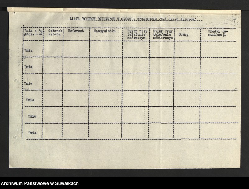 image.from.unit.number "[Akcja przeciwstrajkowa dotycząca ustalenia listy dyżurów, podjęcia z Kasy Skarbowej w Suwałkach zaliczki na akcję, doniesienia o stanie akcji urzędowi wojewódzkiemu]"