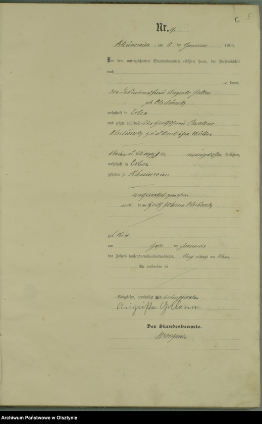 image.from.unit.number "Sterbe-Haupt-Register Nr 1 - 71"