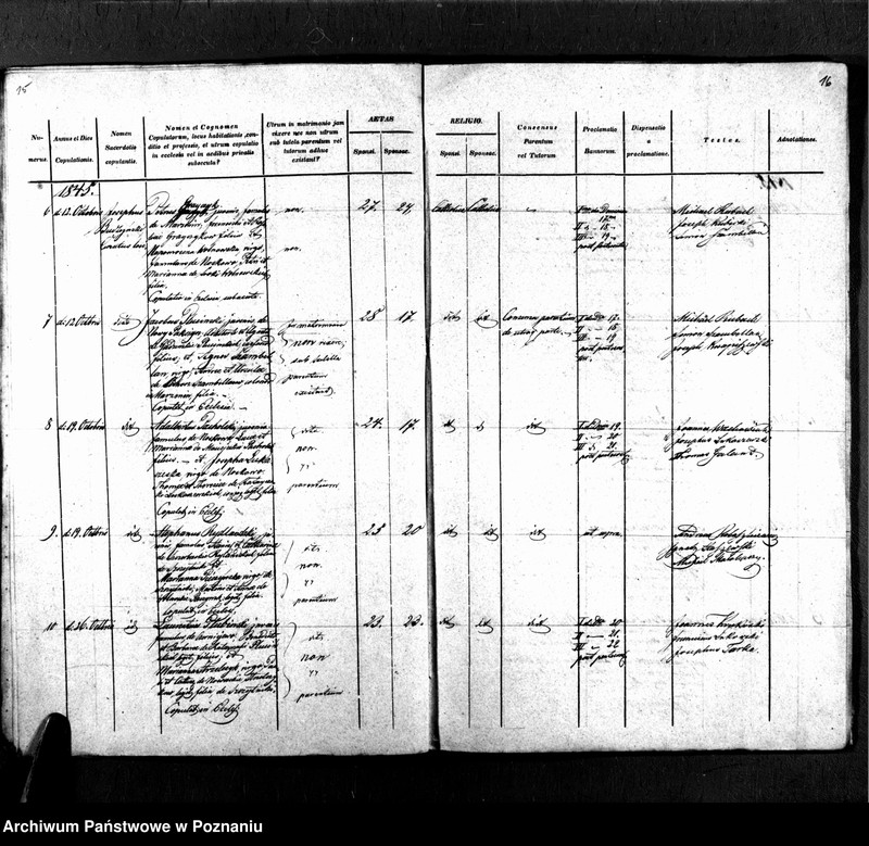 Obraz 11 z jednostki "Libri metrices baptisatorum, desponsatorum, mortuorum"