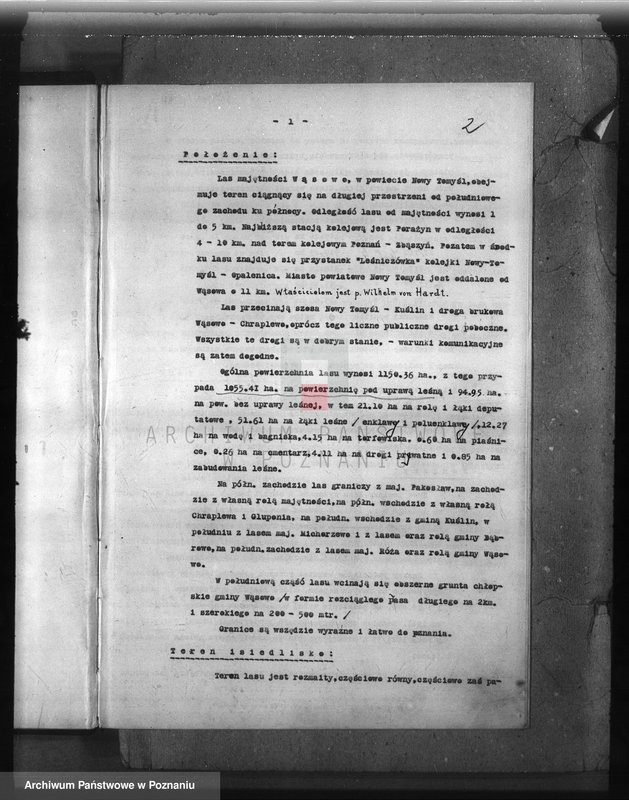 Obraz 6 z jednostki "Plan urządzenia gospodarstwa leśnego dla lasu majętności Wąsowo w powiecie nowotomyskim 1933-1943"