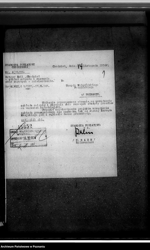 Obraz 5 z jednostki "Zatwierdzenie zakładu przemysłowego /solarni skór/ Emil Draeger w Chodzieży"