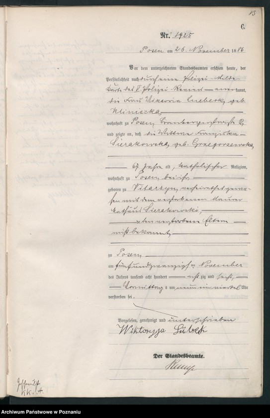 Obraz 16 z jednostki "Księga zgonów t. V"