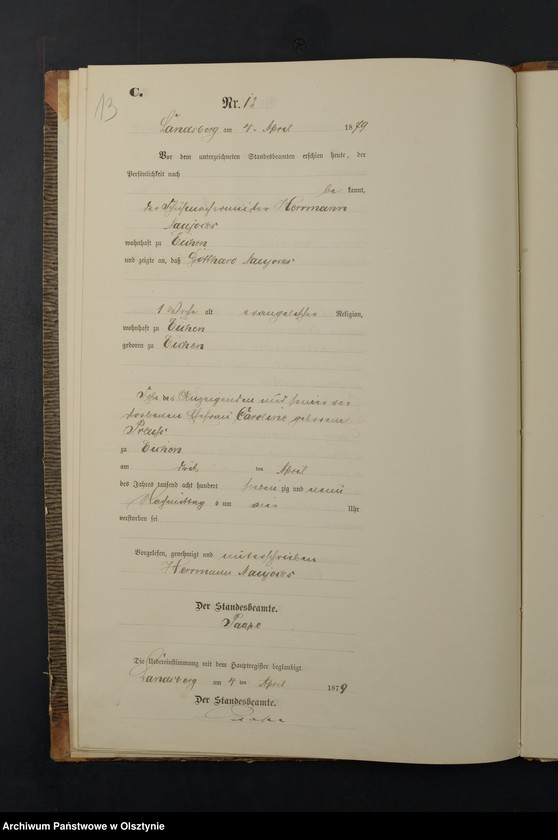 image.from.unit.number "Sterbe-Neben-Registre Nr 1 - 40"