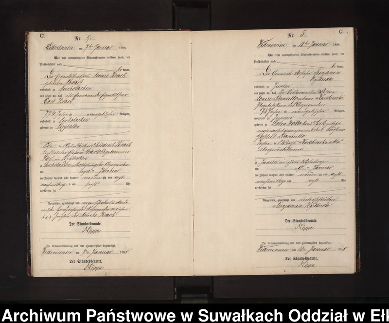 image.from.unit.number "Sterbe-Neben-Register des Preussischen Standes-Amtes Widminnen Kreis Loetzen"