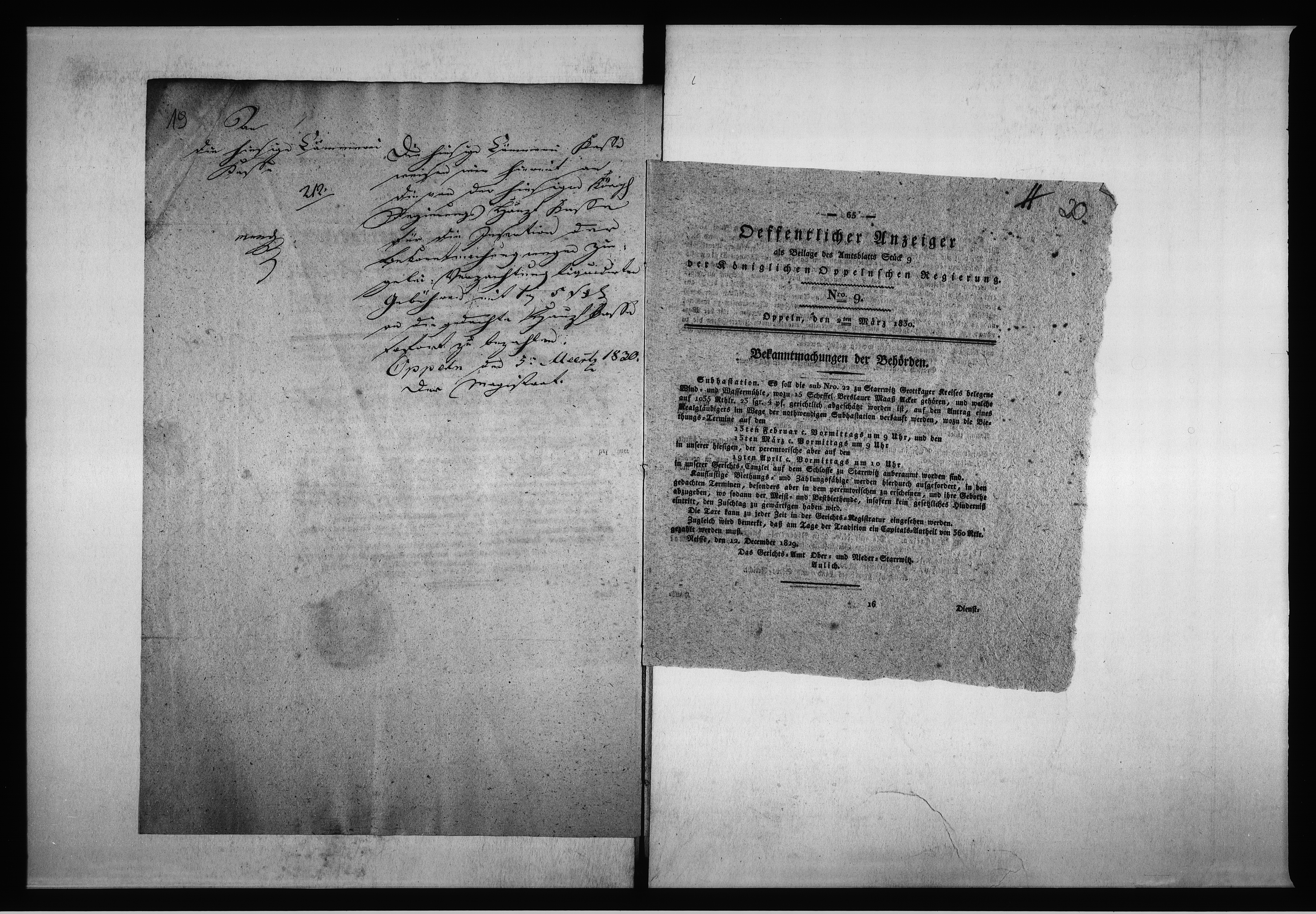 Obraz 17 z jednostki "Acta des Magistrats zu Oppeln von Verpachtung der Stadt Ziegeley Vol. IV de anno 1829 - 1836"