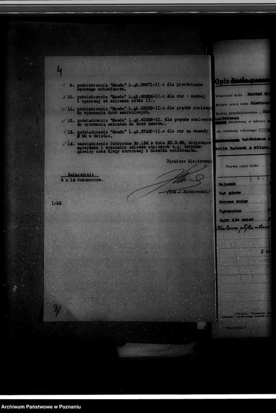 Obraz 8 z jednostki "Elektrownia Poznań Tama Garbarska nr woj. 7292"