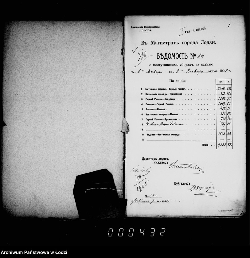 Obraz 5 z jednostki "O dochode ot eksploatacji tramvaev"