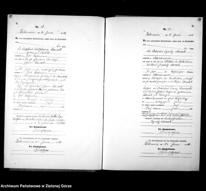 Obraz 14 z jednostki "Sterbe-Neben-Register"