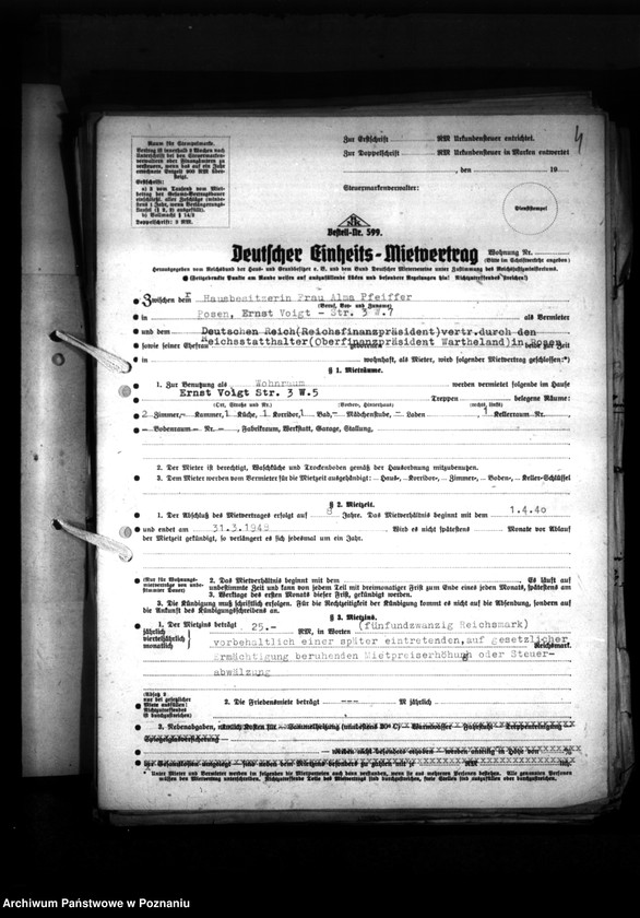 Obraz 8 z jednostki "Wohnungszuweisungen für Deutsche. Verdrängung der Polen."