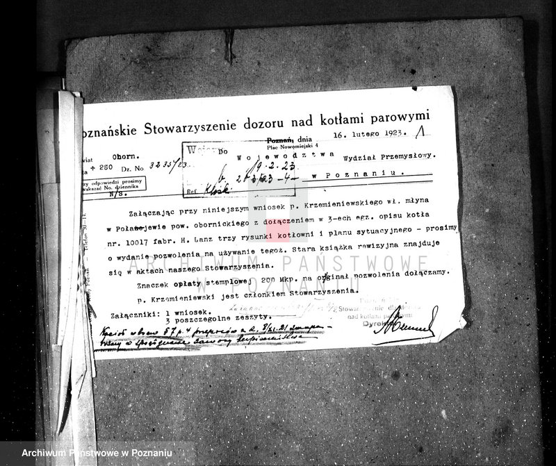 Obraz 5 z jednostki "M. Krzemieniewski w Połajewie pow. czarnkowski Młyn i piła - kocioł nr 10017 fabryczny kocioł nr 138 woj."