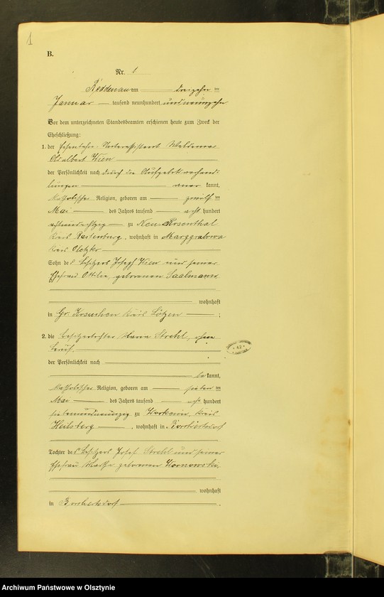 image.from.unit.number "Heiraths-Neben-Register Nr 1 - 28 [ Księga małżeństw - wtóropis ]"