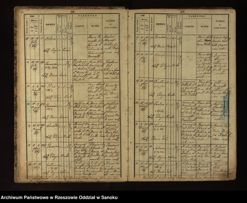 image.from.unit.number "Księga metrykalna urodzeń dla miejscowości Izdebki"