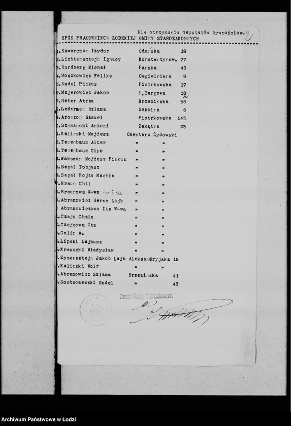 Obraz 5 z jednostki "Sprawy urzędników kancelarii i służby cmentarnej"