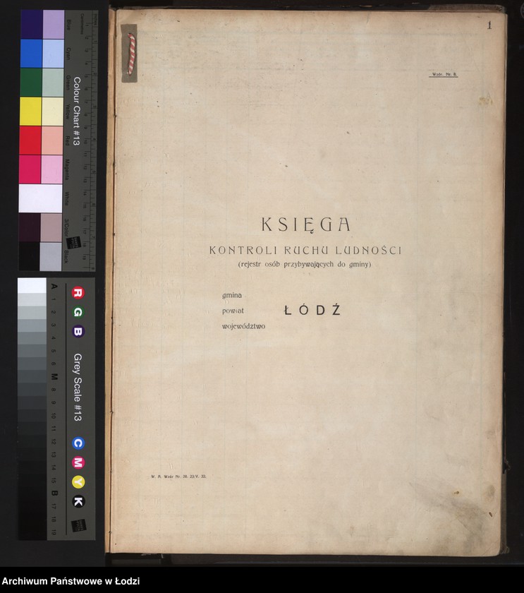 Obraz 5 z jednostki "Księga kontroli ruchu ludności (rejestr osób przybywających do gminy) Łódź, komisariat III, ks. VIII, nr 15533-17398"