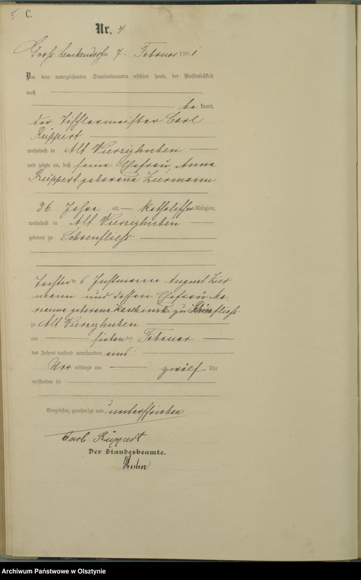 image.from.unit.number "Sterbe-Haupt-Register Nr 1 - 47 i 1 - 49"