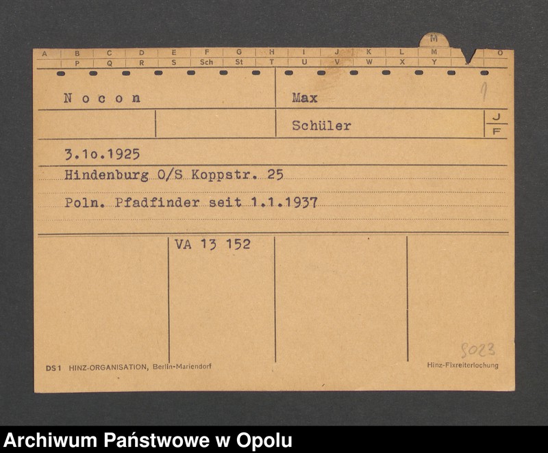 Obraz 3 z jednostki "[Nocon Max, ur. 3.10.1925, zam. Hindenburg]"