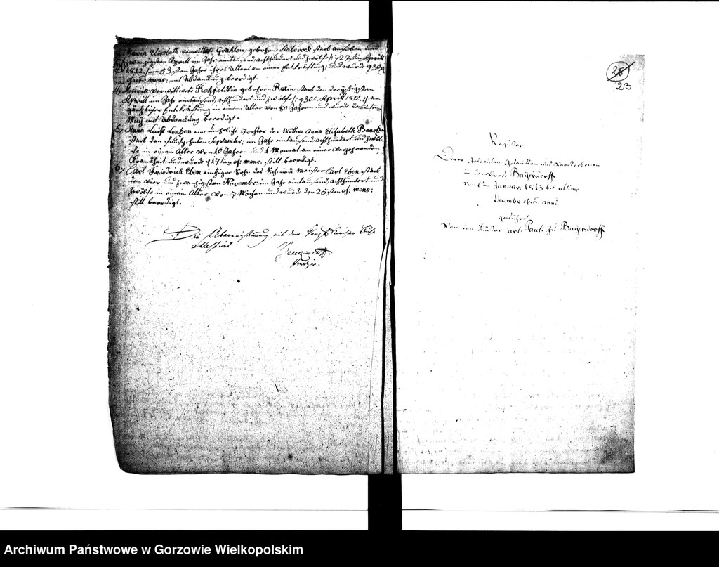 image.from.unit.number "Duplikate der Kirchenbücher von der Parochie Beyersdorf: Beyersdorf (Baczyna), Zanzin (Santocko), Loppow (Łupowo), Neuendorf (Chróścik)"