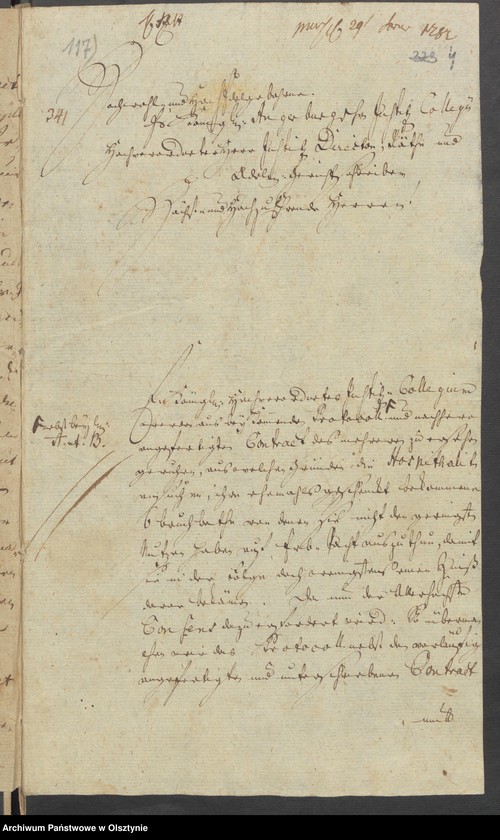 image.from.unit.number "Wegen der auf Erbpacht auszuthuenden Sechs Bruchbeete bey den Rastenburgschen Amts Hospital"