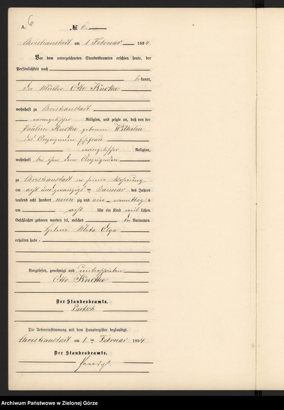 image.from.unit.number "Geburts-Neben-Register im Standes-Amt Christianstadt Kreis Sorau 1894"